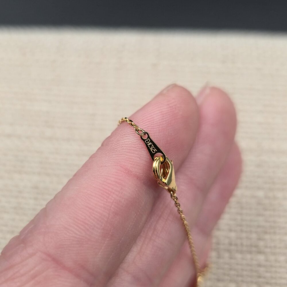 7.5 Inch Gold Over Sterling Silver White Shell And Cubic Zirconia Bracelet A6309 - Picture 5 of 7